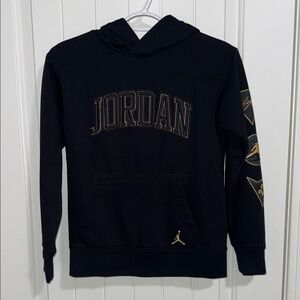 NWOT Jordan Black and Gold Boy's Hoodie